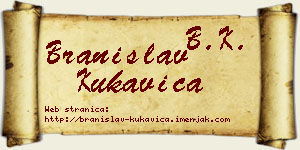 Branislav Kukavica vizit kartica